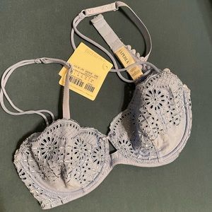 La Perla Light Blue Cotton Bra Size 34B